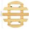 Rond houten platform met wielen 30 cm