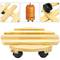 Rond houten platform met wielen 30 cm
