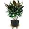 Rond houten platform met wielen 30 cm