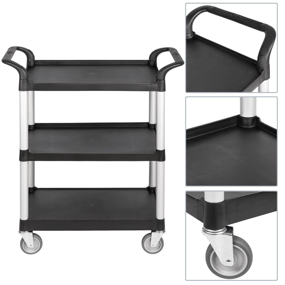 Carro de transporte con 3 bandejas 105 x 50 x 92 cm