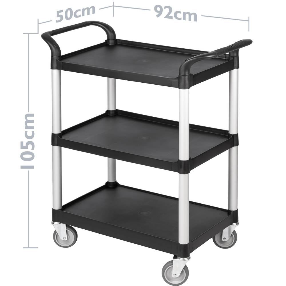 Carro de transporte con 3 bandejas 105 x 50 x 92 cm