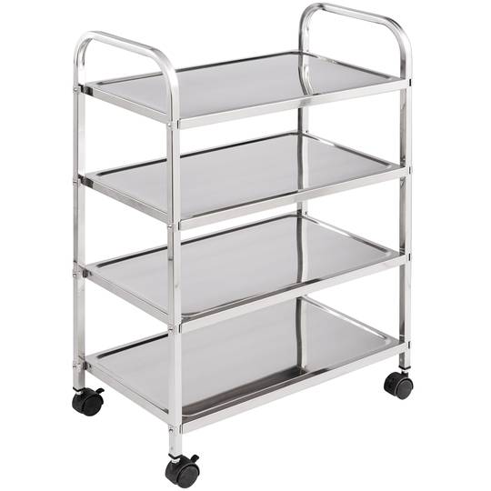 Transport trolley cart with 4 trays 55 x 31 x 80 cm