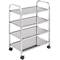 Transport trolley cart with 4 trays 55 x 31 x 80 cm