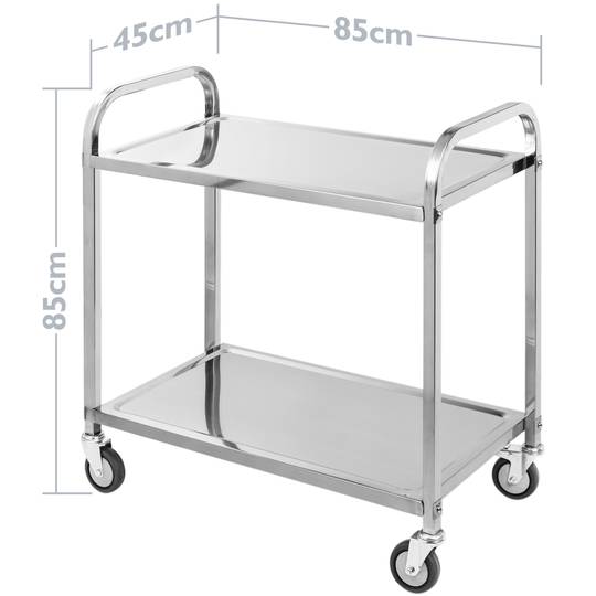 Tischwagen mit 2 Tabletts 85 x 45 x 90 cm