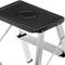 Sgabello leggero pieghevole in alluminio a 2 gradini con rilievo antiscivolo
