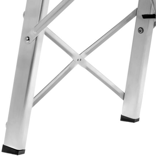 Sgabello leggero pieghevole in alluminio a 2 gradini con rilievo antiscivolo