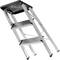Taburete ligero de aluminio plegable de 3 peldaños con relieve antideslizante