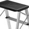 Taburete ligero de aluminio plegable de 3 peldaños con relieve antideslizante