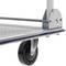 Folding metal wheelbarrow with 4 wheels 150 kg blue