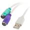 Adaptador USB A macho a 2x PS/2 blanco 10 cm de Lanberg AD-0025-W