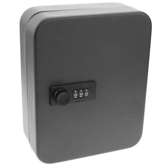 Armario de llaves con 24 ganchos y cerradura con combinación de 3 dígitos