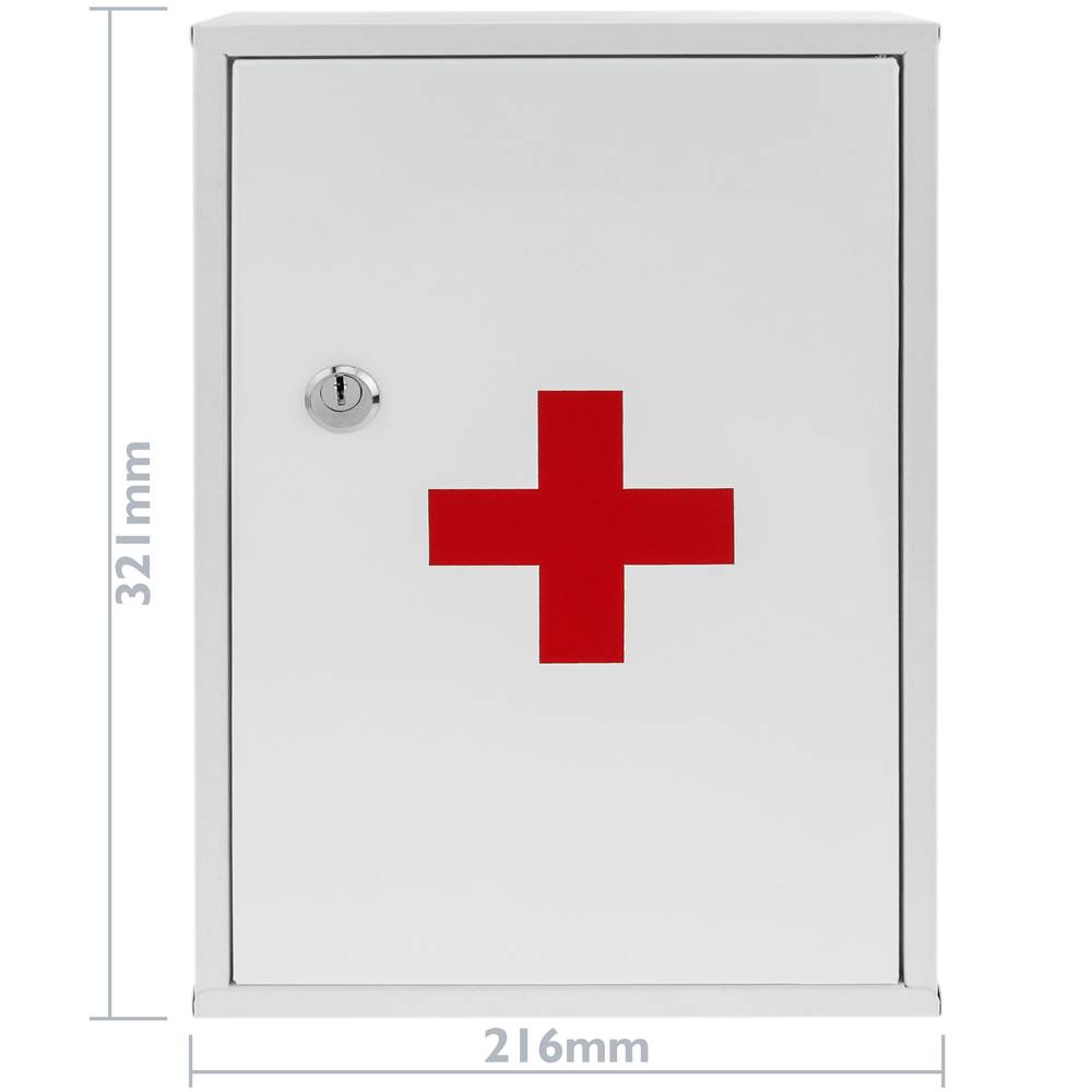First aid kit. 322 x 140 x 361 mm metal wall cabinet - Cablematic