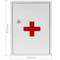 Farmaciola de primers auxilis. Armari metàl·lic de paret de 216 x 80 x 321 mm
