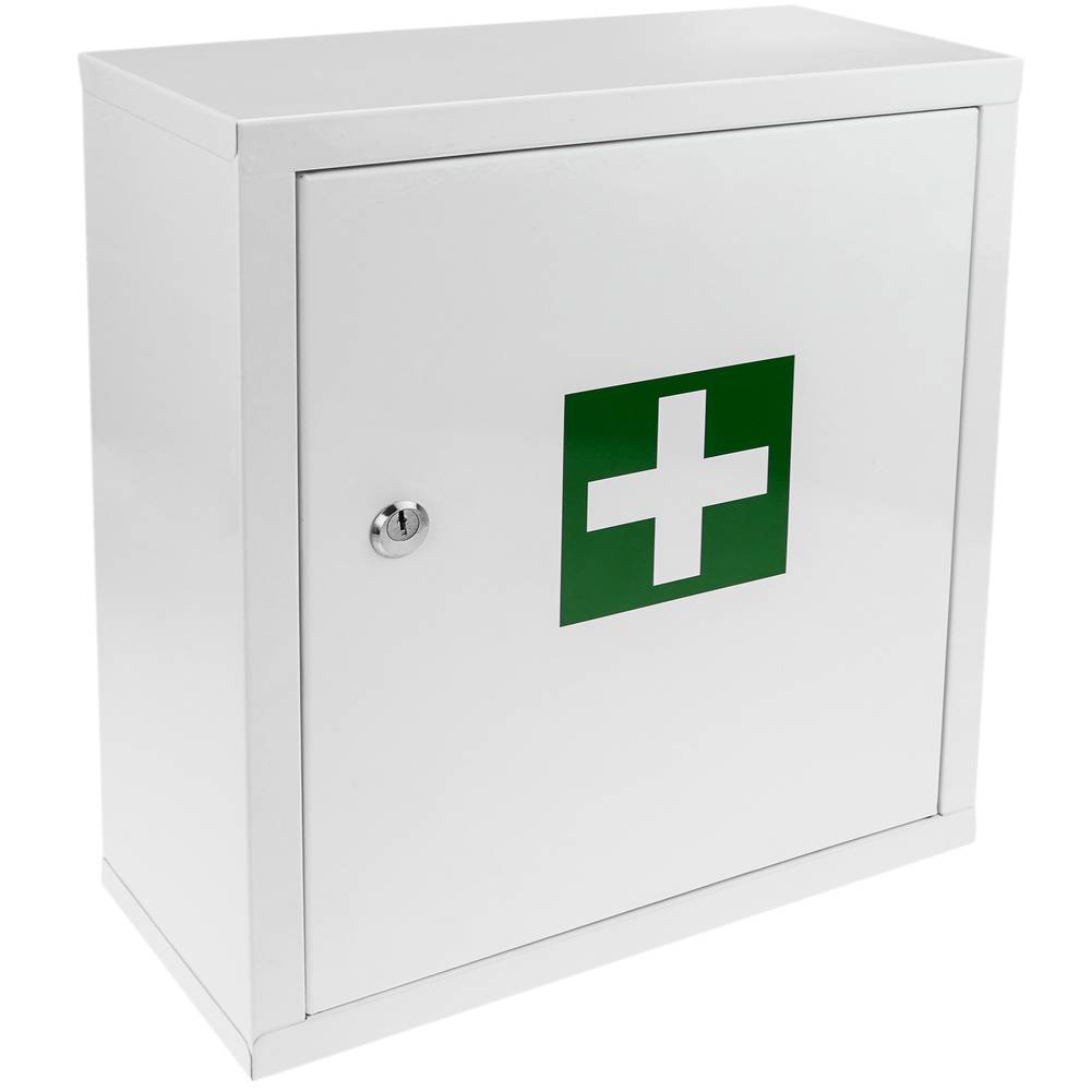 Boîte de trousse de premiers soins d'urgence en métal portable avec 2  Serrures de sécurité