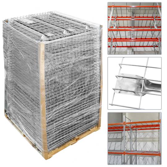 60-pack Grid shelving for pallet 1010 x 890 mm galvanized steel and reinforced 4 mm