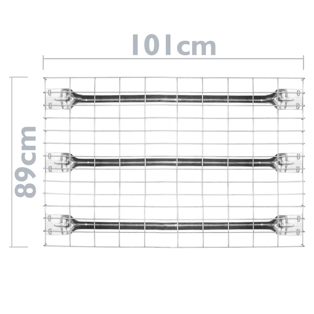 60-pack Grid shelving for pallet 1010 x 890 mm galvanized steel and reinforced 4 mm
