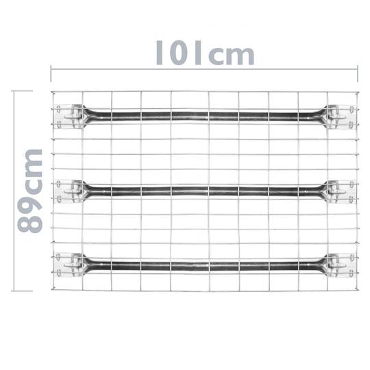 60-pack Grid shelving for pallet 1010 x 890 mm galvanized steel and reinforced 4 mm