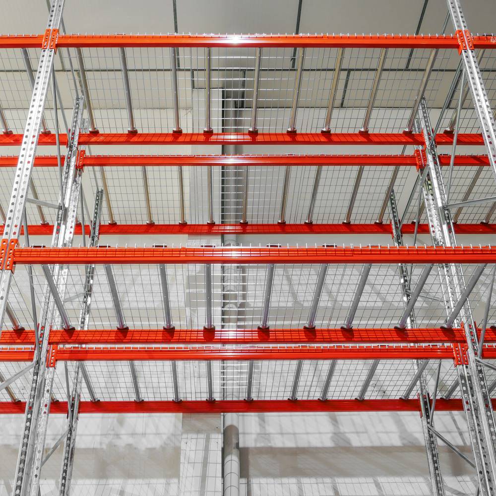 60-pack Grid shelving for pallet 1010 x 890 mm galvanized steel and reinforced 4 mm