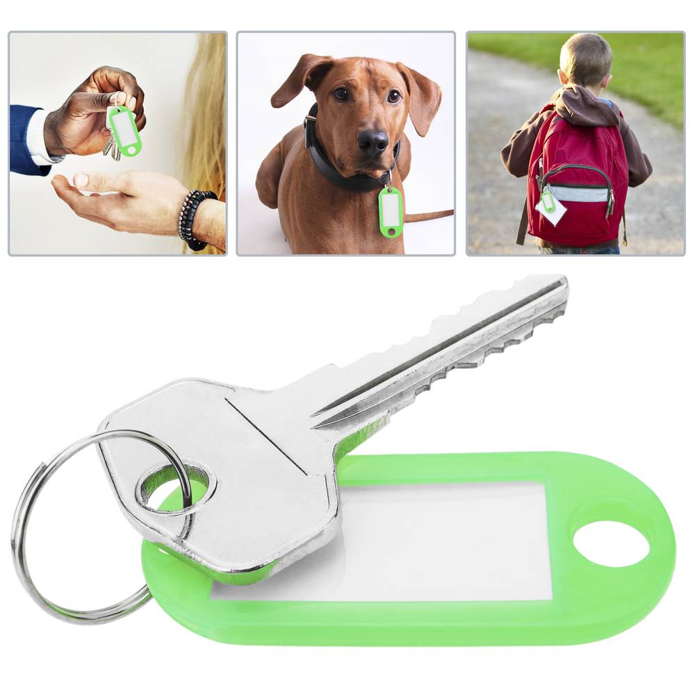 Keychain label tag identifier ID multicolor for keys 100 units - Cablematic