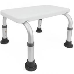 Low shower stool with adjustable height