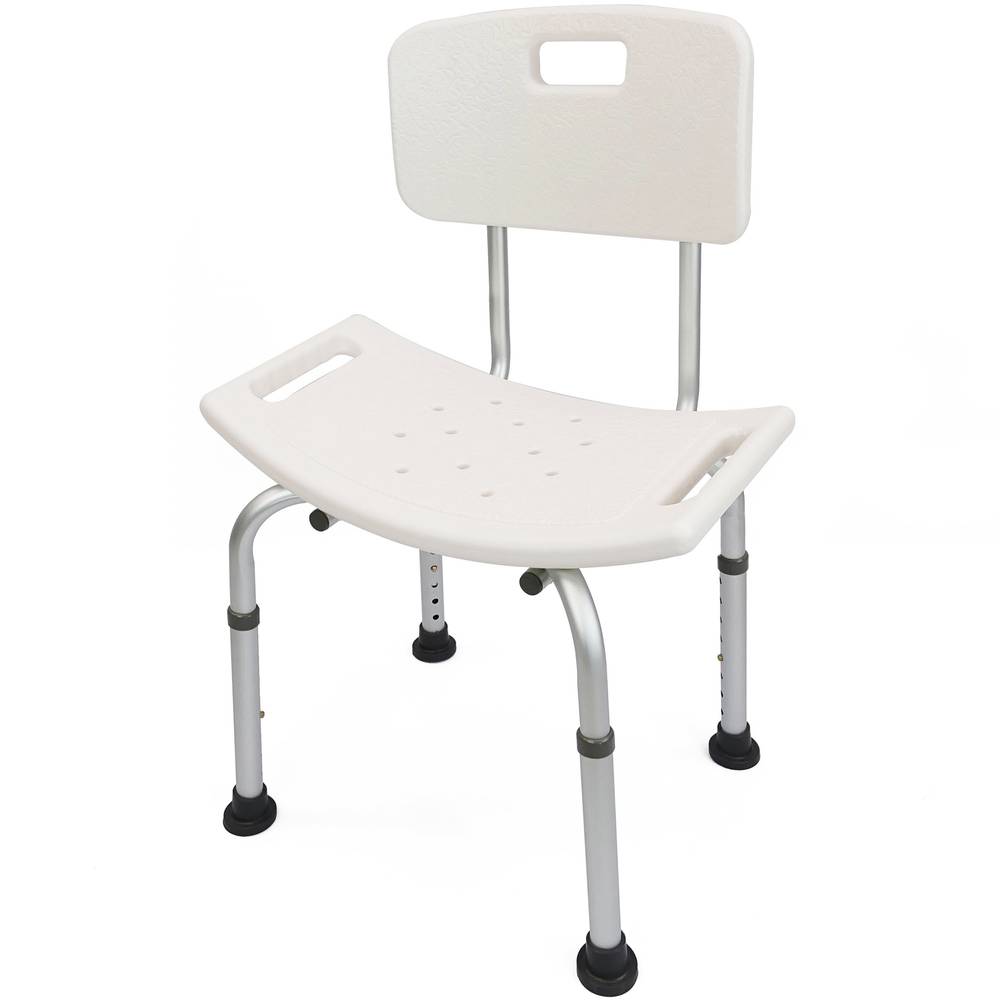 Silla de ducha antideslizante regulable en altura reforzada para personas  mayores - Cablematic