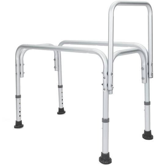 In hoogte verstelbare antislip badkuipzitting met armleuningen voor senioren