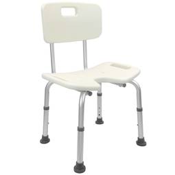 Chaise de douche réglable en hauteur pour les personnes âgées avec orifice