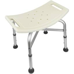 Ergonomic shower stool with adjustable height reinforced