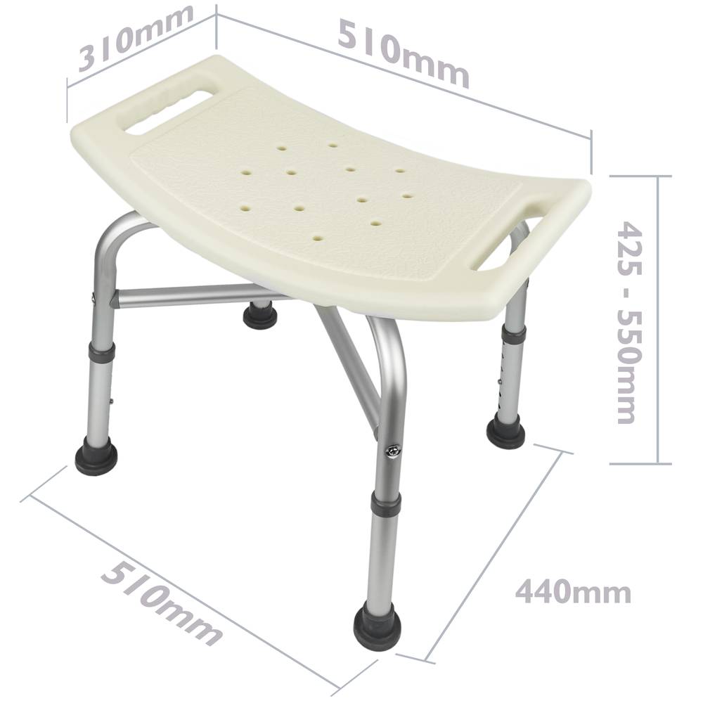 Tabouret de douche ergonomique réglable en hauteur renforcé