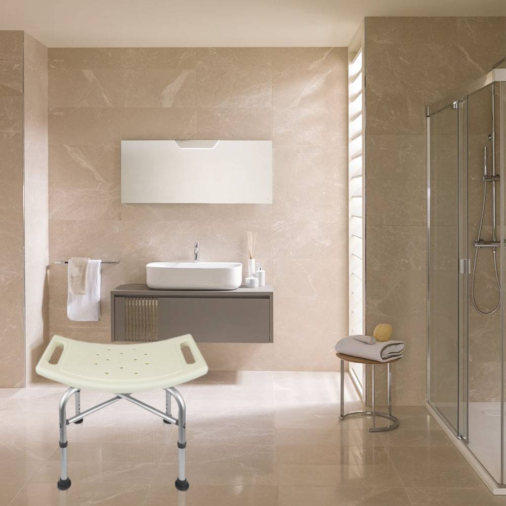 Tabouret de douche ergonomique réglable en hauteur renforcé
