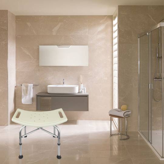 Tabouret de douche ergonomique réglable en hauteur renforcé