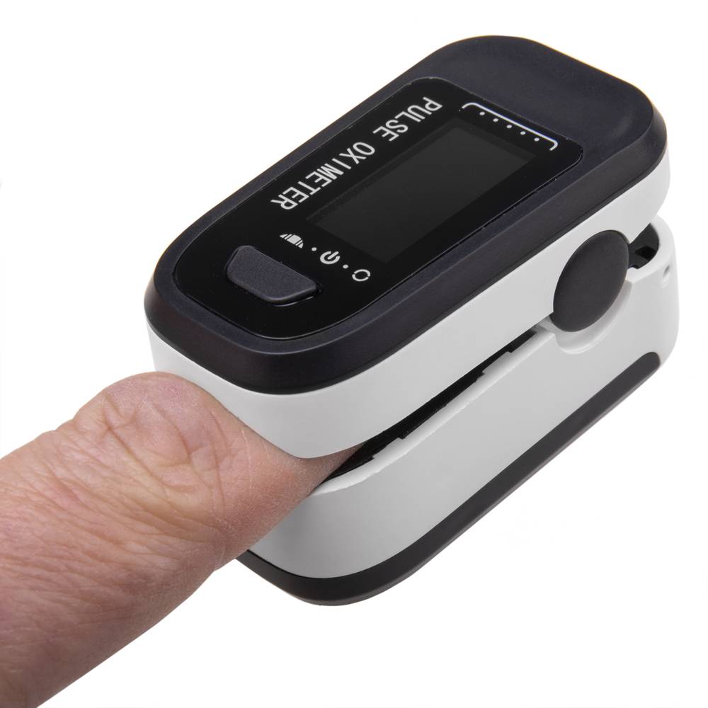 Tensiomètre Oxymètre de pouls à saturation en oxygène au bout des doigts  avec écran à LED (noir)