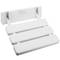 Duschklappsitz. Faltender Duschsitz. Duschstuhl aus Kunststoff und Aluminium weiss 320x328mm