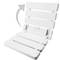 Duschklappsitz. Faltender Duschsitz. Duschstuhl aus Kunststoff und Aluminium weiss 320x328mm