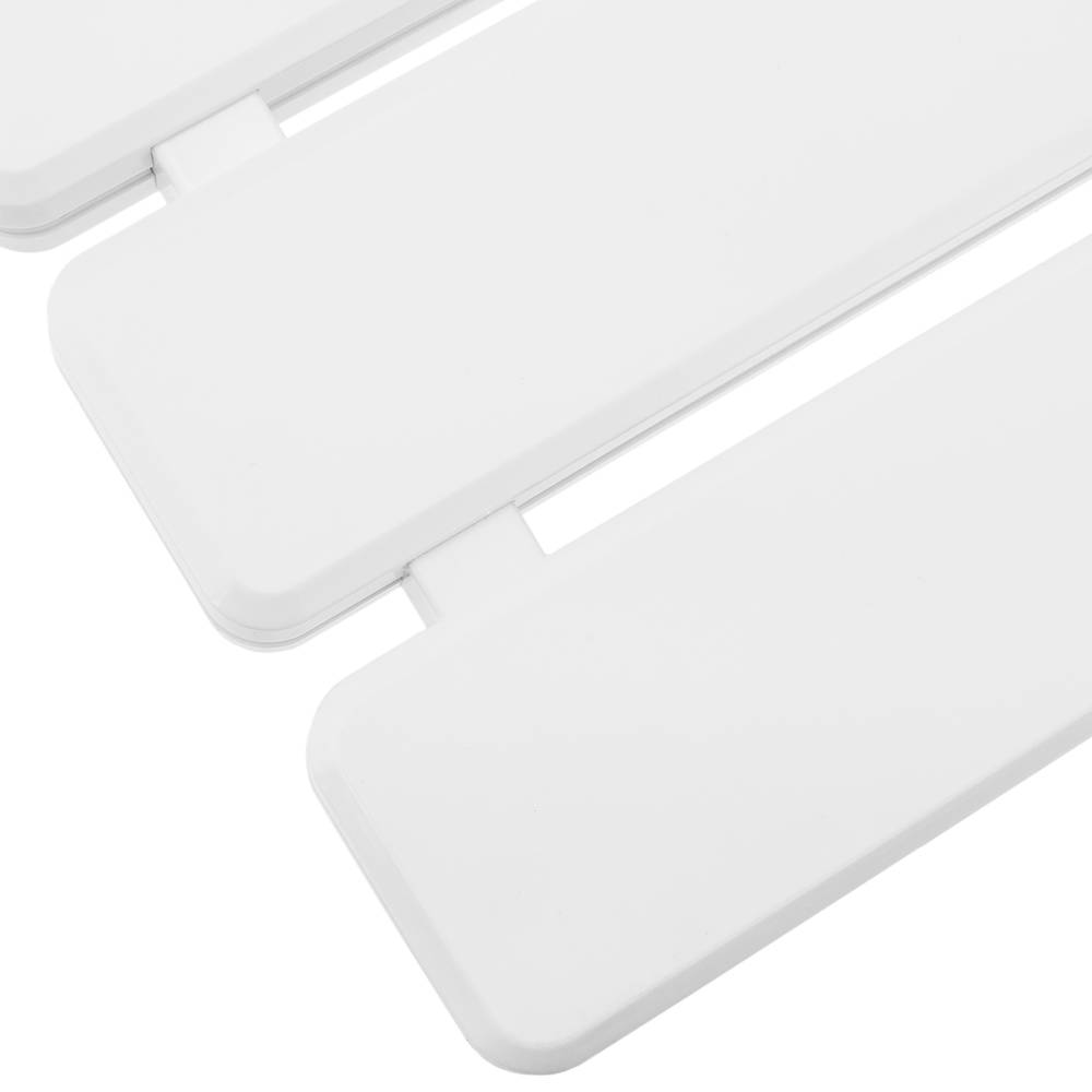 Duschklappsitz. Faltender Duschsitz. Duschstuhl aus Kunststoff und Aluminium weiss 320x328mm