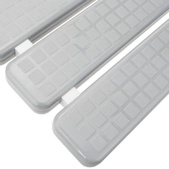 Składane siedzisko prysznicowe. Szare i plastikowe krzesło składane dla osób starszych 320x328mm