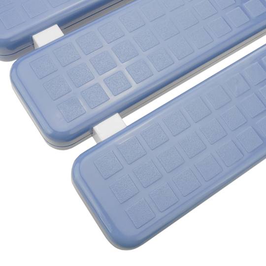 Assento de banho dobrável. Cadeira de chuveiro para idosos em plástico e alumínio azul 320x328mm