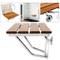 Siège de douche rabattable. Chaise pliant en bois tropical et aluminium 380x338mm