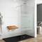 Siège de douche rabattable. Chaise pliant en bois tropical et aluminium 380x338mm