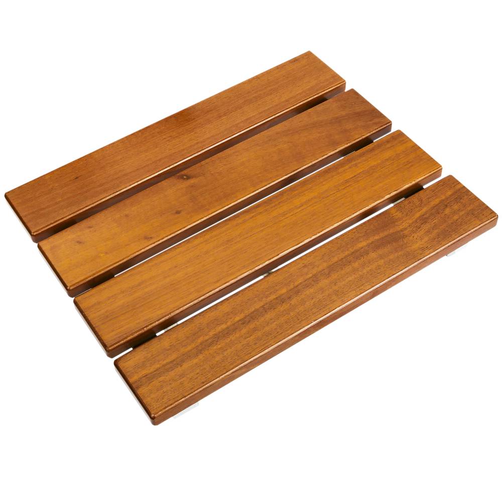 Siège de douche rabattable. Chaise pliant en bois tropical et aluminium 380x338mm