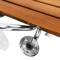 Siège de douche rabattable. Chaise pliant en bois tropical et aluminium 380x338mm
