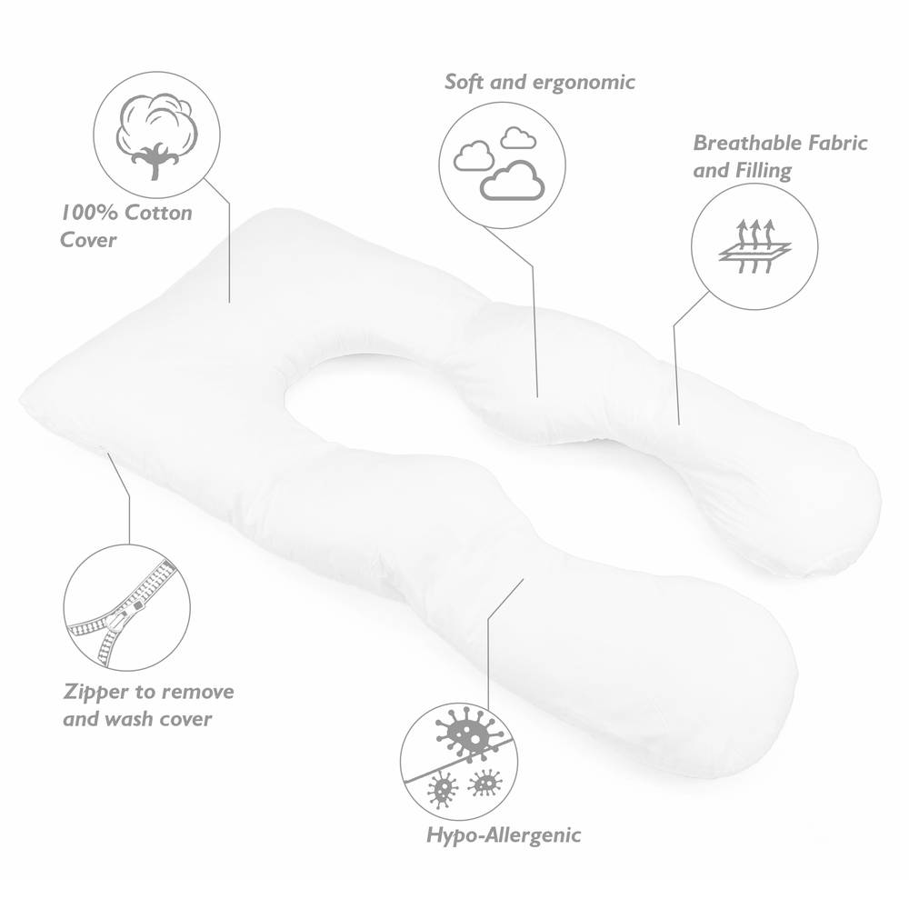Ergonomiczna poduszka dla kobiet w ciąży pełnowymiarowa poduszka dla kobiet w ciąży i ortopedycznych