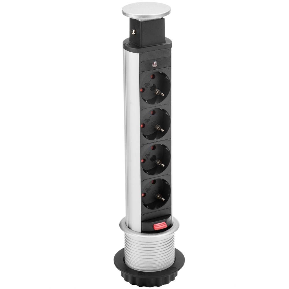 Multiprise tour rétractable avec 4 prises schuko 16 A 250 V
