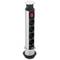 Retractable tower power strip with 4 sockets schuko 16 A 250 V with switch