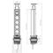 Retractable tower power strip with 4 sockets schuko 16 A 250 V with switch