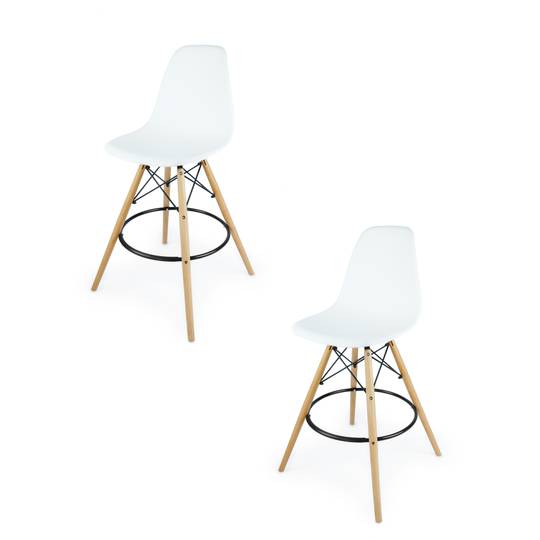 High chair inspired in Eiffel Tower white 2 units