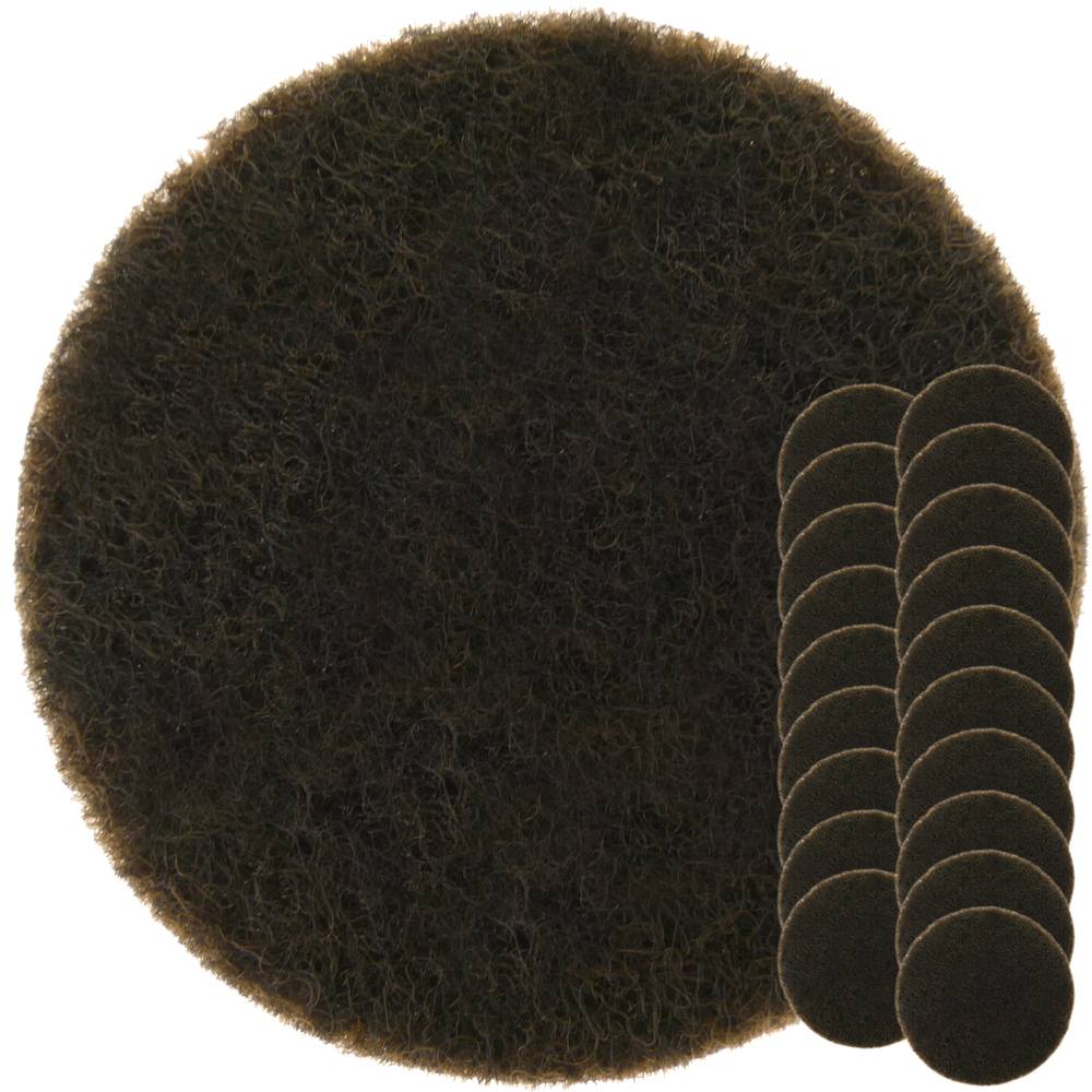 Fieltro adhesivo para muebles Redondo 17mm Marrón 20 unidades