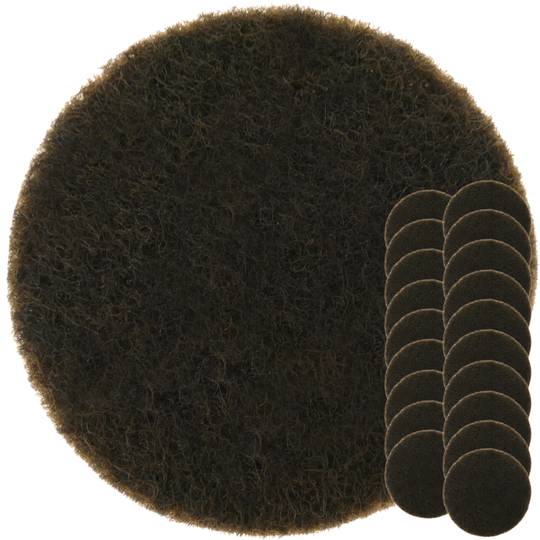 Fieltro adhesivo para muebles Redondo 17mm Marrón 20 unidades