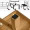 Adhesive felt for furniture Round 27mm Brown 8 units
