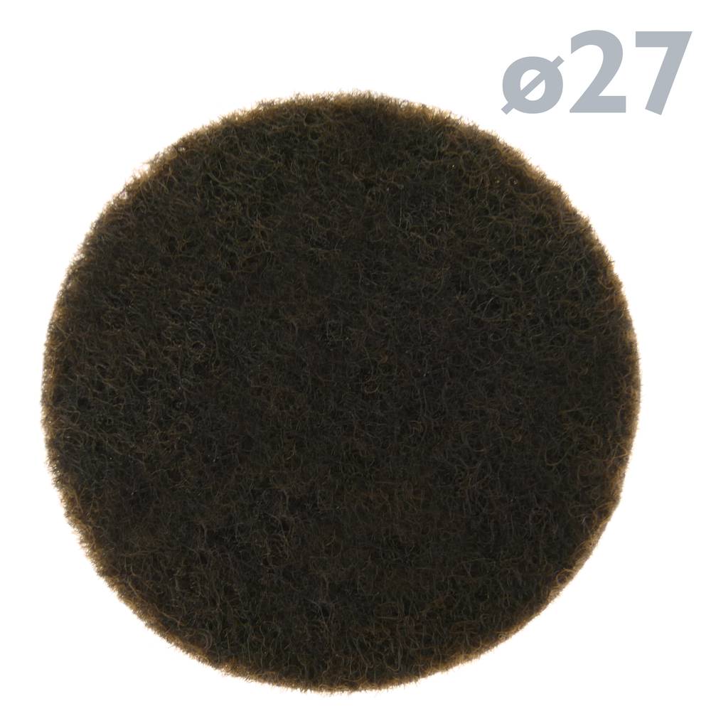 Adhesive felt for furniture Round 27mm Brown 8 units